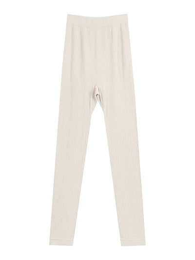 Women Autumn Warm Pure Color High Waist Leggings