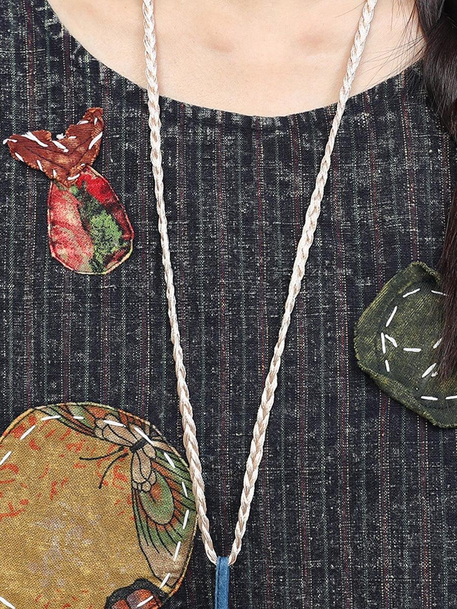 Women Autumn Retro Patchwork Cotton Suits