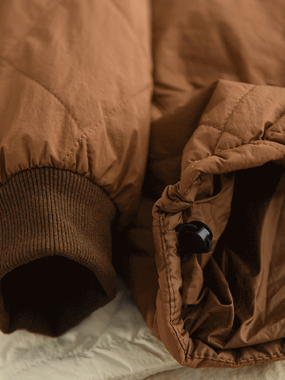 Women Winter Pure Color Stand Collar Padded Jacket