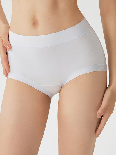 6 Pieces Women Winter Pure Color High Waist Underwear
