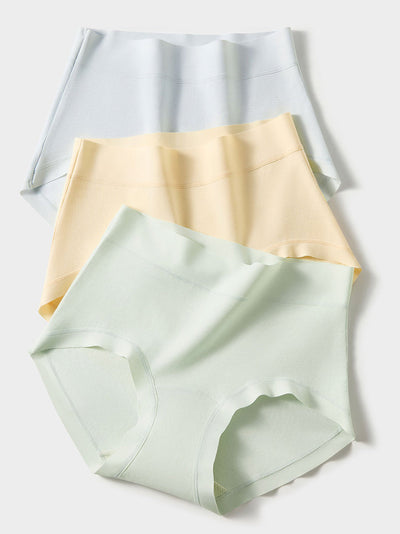 6 Pieces Women Winter Pure Color High Waist Underwear