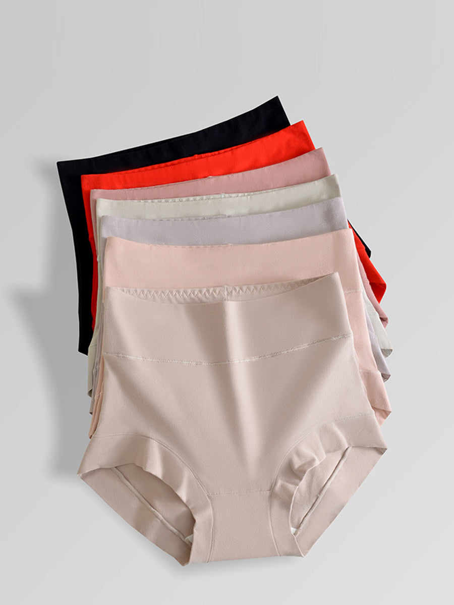 7 Pieces Women Casual High Waist Hip-lifting Underwear