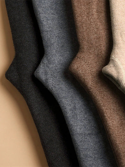 Couple Winter Keep Warm Pure Color Wool Leggings