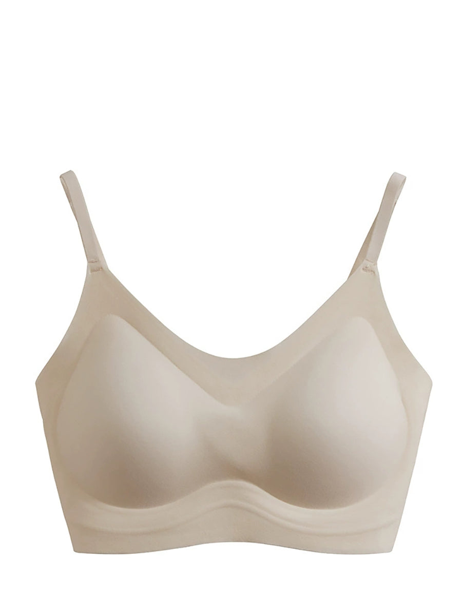 Women Summer One-Piece With Bra Pad Pure Color Bar