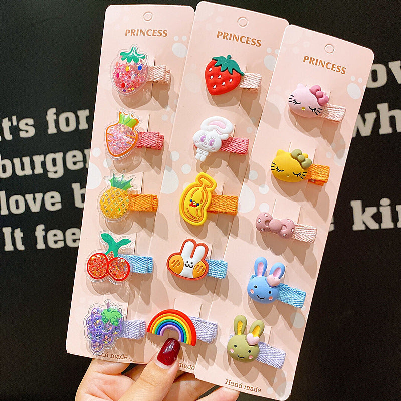 children's cute flowers bow hairpins