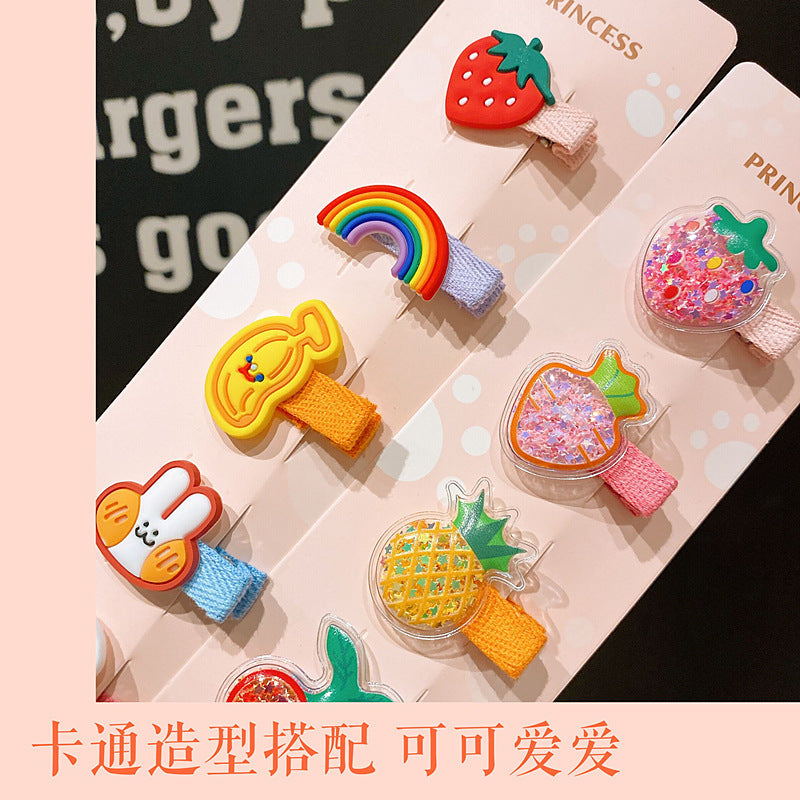 children's cute flowers bow hairpins