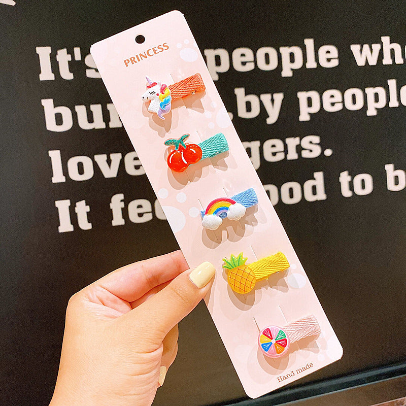 children's cute flowers bow hairpins