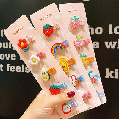 children's cute flowers bow hairpins