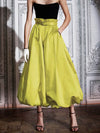 Flared Pants Loose No Belt Solid Color Knickerbockers Pants Trousers