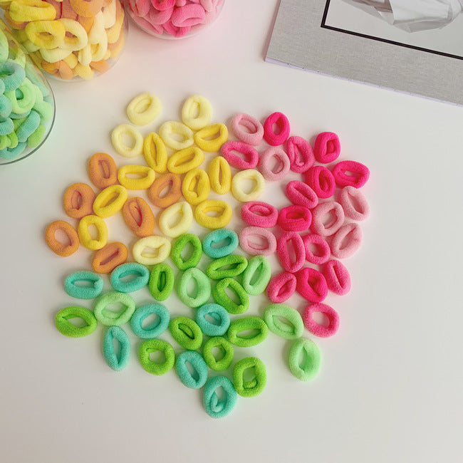 korean simple gradient boxed plush towel circle box of seamless hair ring set