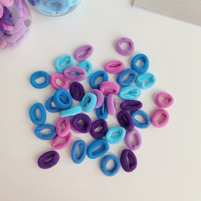 korean simple gradient boxed plush towel circle box of seamless hair ring set