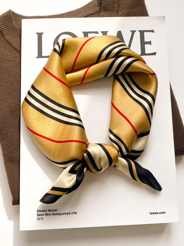 Vintage Square Striped Scarf