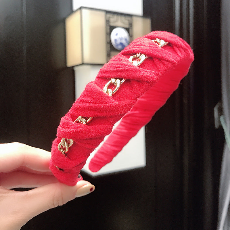 Women's Simple Style Classic Style Plaid Knot Cloth Hair Band