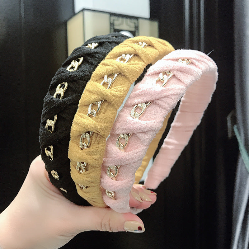 Women's Simple Style Classic Style Plaid Knot Cloth Hair Band