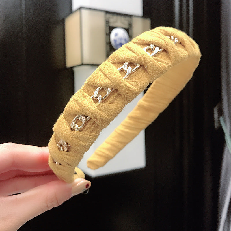 Women's Simple Style Classic Style Plaid Knot Cloth Hair Band