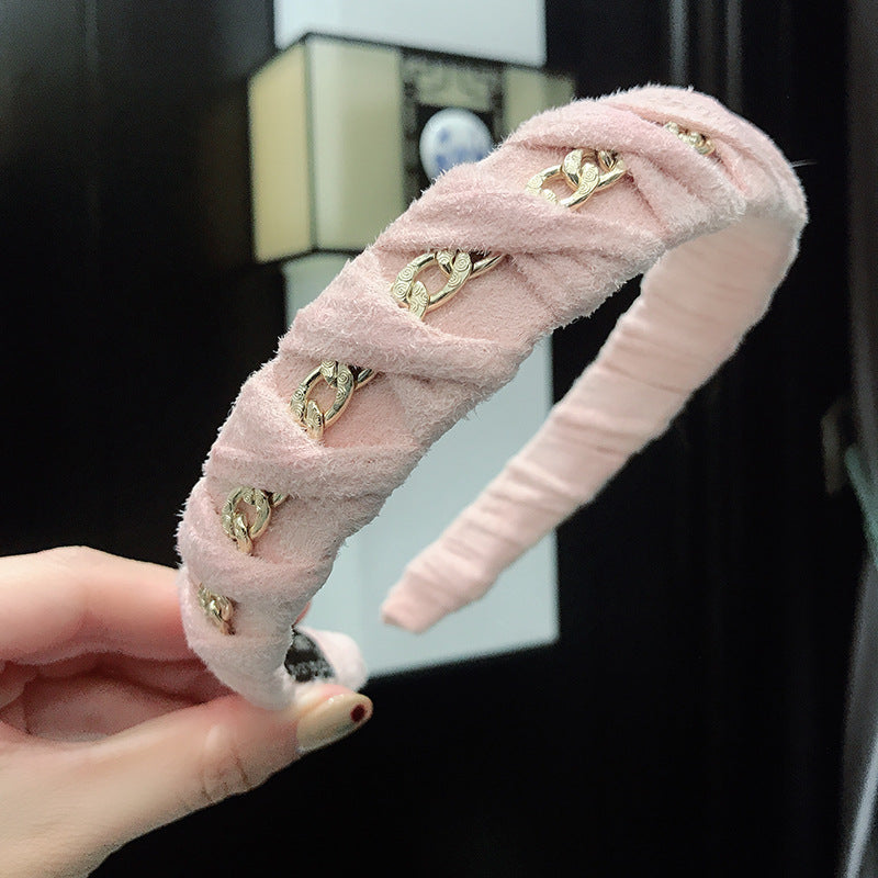 Women's Simple Style Classic Style Plaid Knot Cloth Hair Band