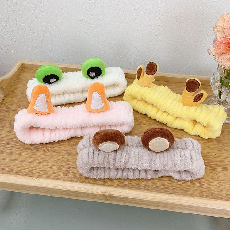 korean cute rabbit ears  plush hairband