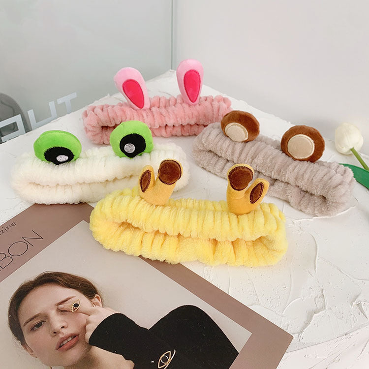 korean cute rabbit ears  plush hairband