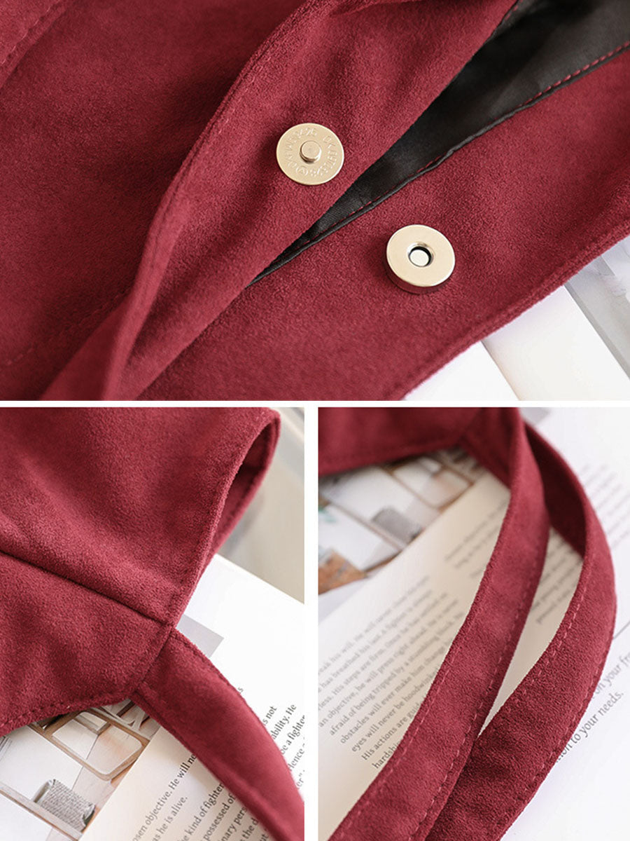 Women Casual Pure Color Flannel Bag