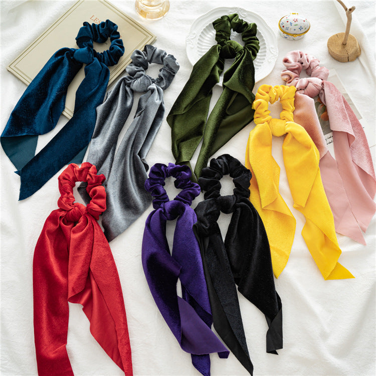 Women's Simple Style Classic Style Solid Color Flannel Hair Tie