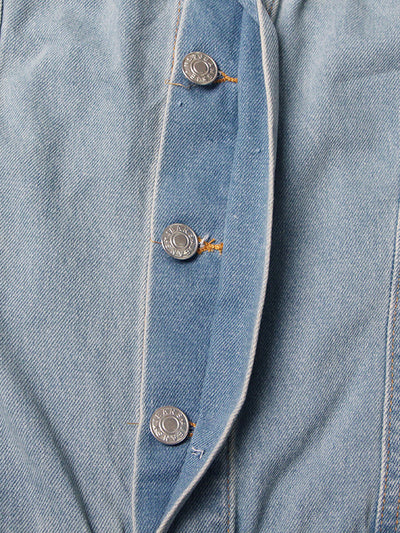 High Waisted Wide Leg Buttoned Hollow Pockets Split-Joint Tube Jumpsuits