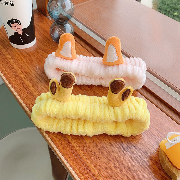 korean cute rabbit ears  plush hairband