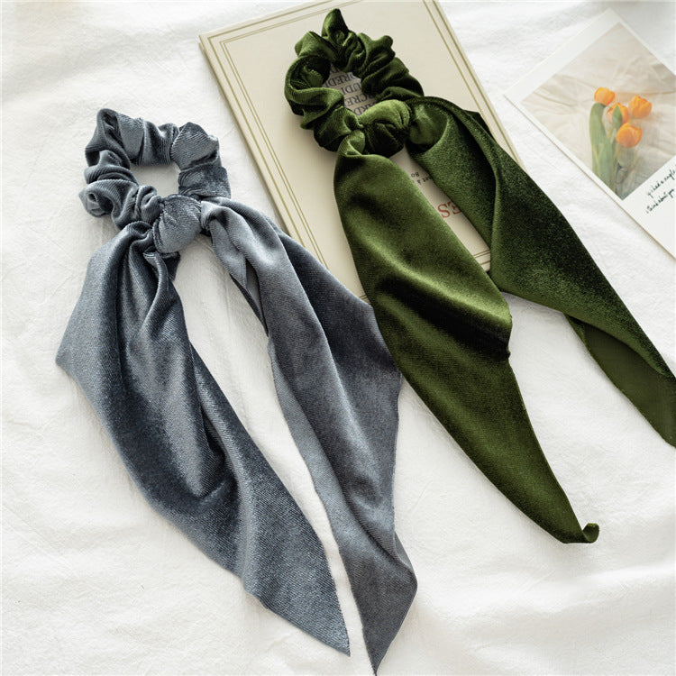 Women's Simple Style Classic Style Solid Color Flannel Hair Tie