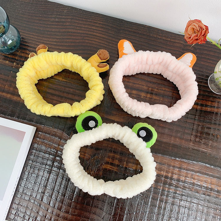 korean cute rabbit ears  plush hairband