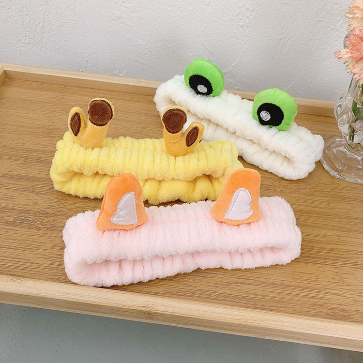 korean cute rabbit ears  plush hairband