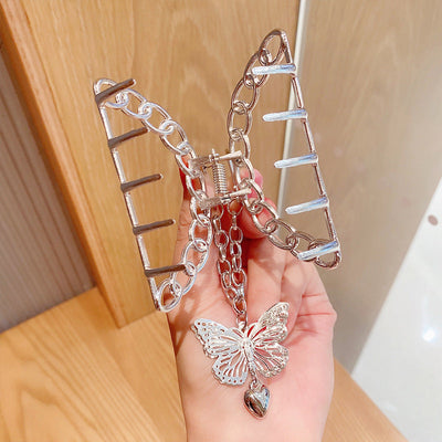 butterfly metal geometric hollow hair clip
