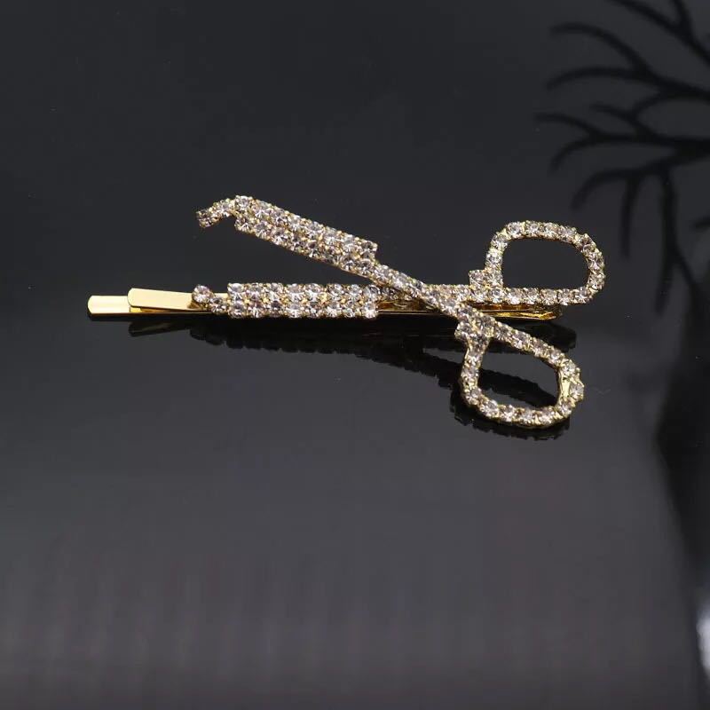 fashion heart shape butterfly snowflake imitation pearl alloy inlay rhinestones hair clip 1 piece