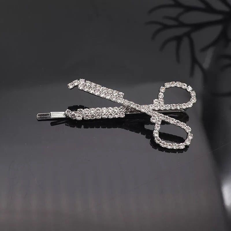 fashion heart shape butterfly snowflake imitation pearl alloy inlay rhinestones hair clip 1 piece
