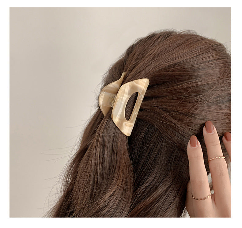 fashion tortoiseshell hollow semicircle hair clip simple hairpin