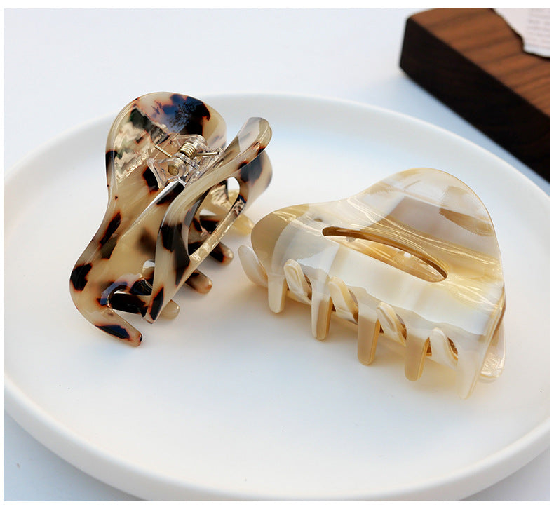 fashion tortoiseshell hollow semicircle hair clip simple hairpin