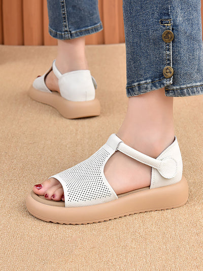 Women Summer Casual Leather Platfrom Sandals
