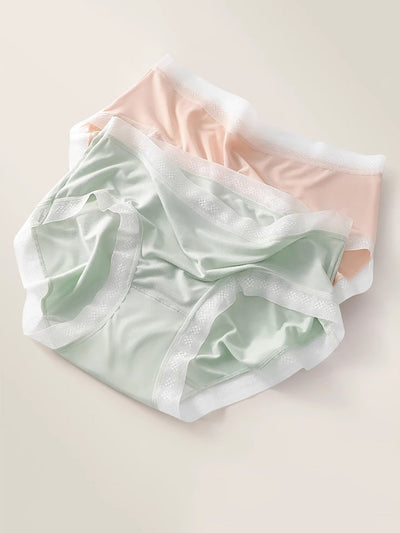 6 Pieces Summer Women Casual Colorblock Thin Underwear