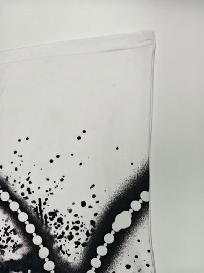 Long Sleeves Skinny Printed Striped High Neck T-Shirts Tops