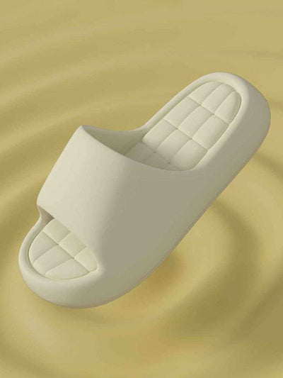 Open Toe Solid Color Platform Shoes Slippers