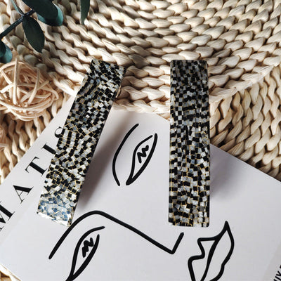 Women's IG Style Classic Style Lattice Acetic acid sheets Hair Clip