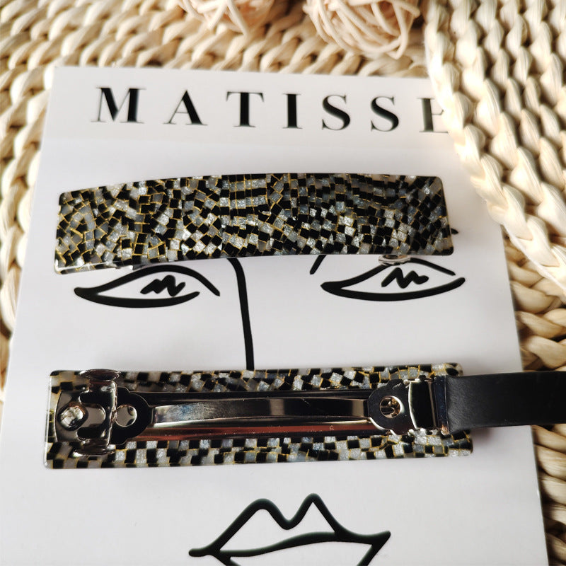 Women's IG Style Classic Style Lattice Acetic acid sheets Hair Clip