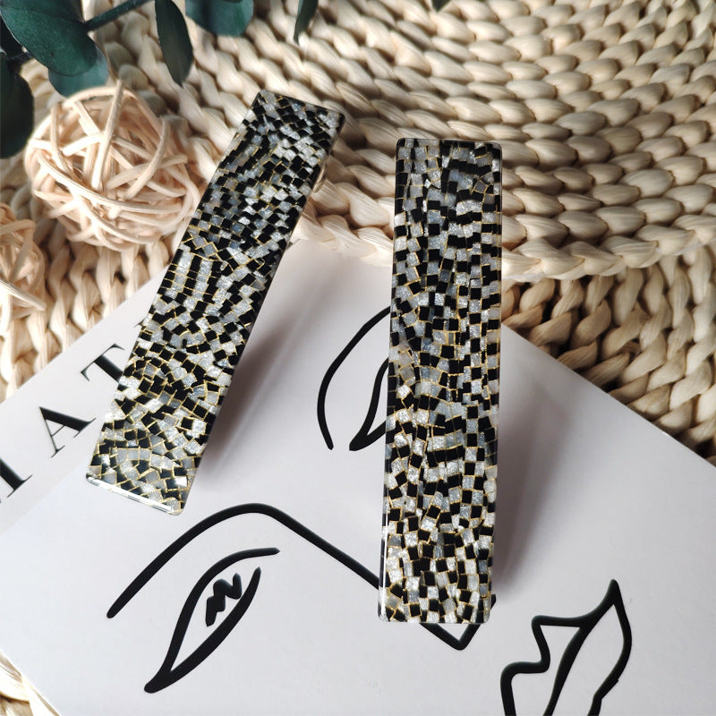 Women's IG Style Classic Style Lattice Acetic acid sheets Hair Clip