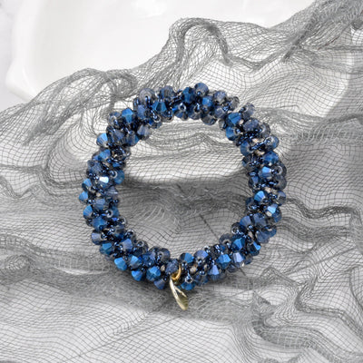 crystal braided pearl hair rope