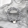 crystal braided pearl hair rope