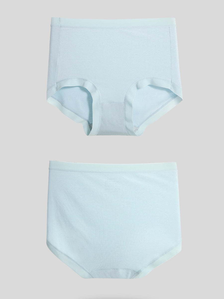 7 Pieces Summer Women Pure Color High Waist Underwear