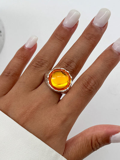 Geometric Rhine Stones Rings Accessories