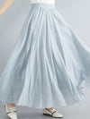 A-Line Loose Elasticity Pleated Solid Color Skirts