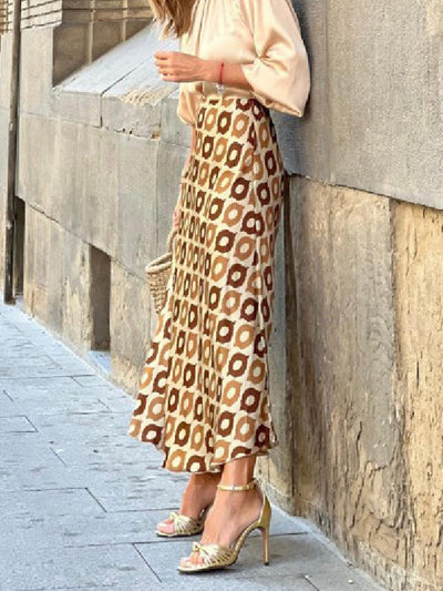 High Waisted Loose Polka-Dot Skirts