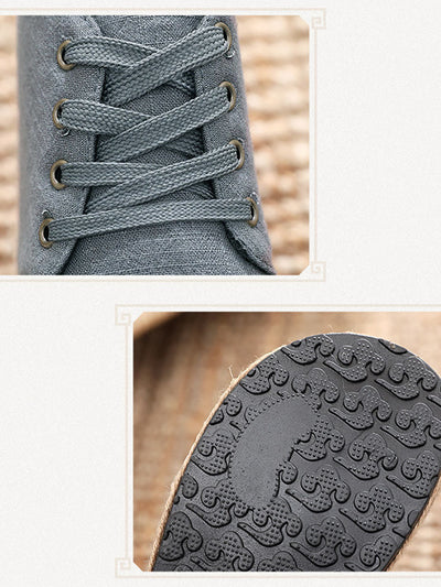 Women Autumn Ethnic Linen Embroidery Cloth Boots