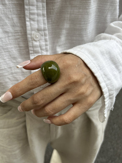 Geometric Solid Color Rings Accessories