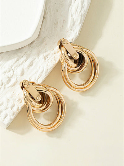 Geometric Hollow Shiny Earrings Accessories